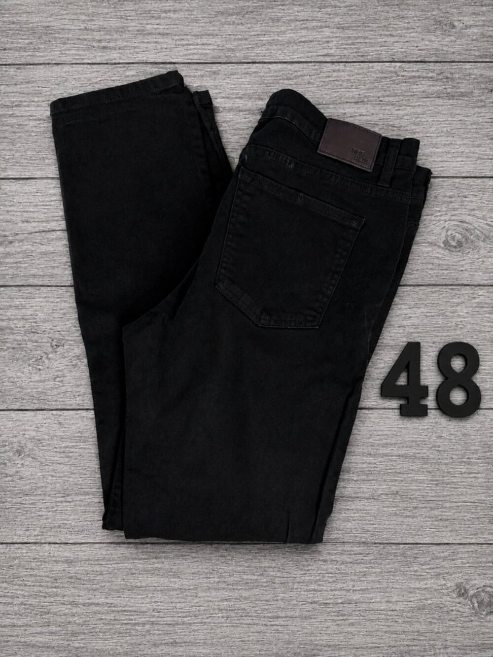 Neo Blue Black Straight Leg Jeans Men's Size 38 Great Condition (48)